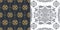 Navajo elements set with seamless patterns and abstract aztec elements