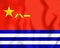 Naval ensign of the People`s Republic of China.