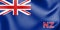 Naval flag of New Zealand 1867-1869. 3D Illustration