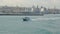 Naval military border boat speed move on a sea