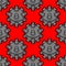 Naval mine pattern seamless. Underwater bomb background. vector texture