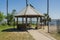 Navarre, Florida- Gazebo with The Dog House sign above the entrance near the bay