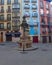 NavarrerÃ­a fountain in Pamplona Navarra famous squares in Sanfermines because it jumps from its top