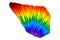 Navassa - map is designed rainbow abstract colorful pattern