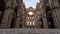 Nave of the ruined and abandoned Cistercian monastery San Galgano in the Tuscany