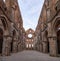 Nave of the ruined and abandoned Cistercian monastery San Galgano in the Tuscany