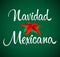 Navidad Mexicana, Mexican Christmas spanish text, Vector design.