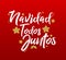 Navidad Todos Juntos, Christmas All Together, spanish text lettering vector