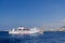 Naviera Armas ferry with Los Cristianos coastline background
