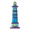 Navigate tower icon, cartoon style