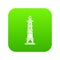 Navigate tower icon green vector