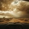 Navigating the Desert Storm: A Glimpse Through a Dusty Car Windshield
