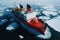 Navigating the Frozen Frontiers Icebreaker Ship Brave the Arctic Seas in a Display of Maritime Prowess. created with Generative AI