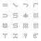 Navigation arrows vector icons set