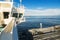 Navigation bridge and deck of a tanker