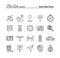 Navigation, direction, maps, traffic and more, thin line icons s