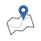 Navigation icon, Map navigation pointer icon, Map pointer icon, GPS location symbol, Maps pin