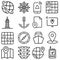 Navigation icon vector set. location illustration sign collection. route symbol.