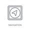 Navigation linear icon. Modern outline Navigation logo concept o