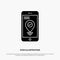 Navigation, Location, Pointer, Smartphone solid Glyph Icon vector