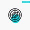 Navigation, Navigator, Compass, Location turquoise highlight circle point Vector icon