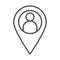 Navigation pointer avatar destination line icon style