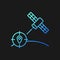 Navigation Satellite gradient vector icon for dark theme