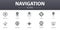 Navigation simple concept icons set