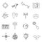 Navigation and travel outline icons set eps10