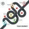 Navigation winding road vector way map infographic