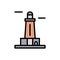 Navigational, lighthouse icon. Simple color with outline vector elements of pharos icons for ui and ux, website or mobile