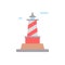 Navigational, lighthouse icon. Simple color vector elements of pharos icons for ui and ux, website or mobile application