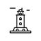 Navigational, lighthouse icon. Simple line, outline vector elements of pharos icons for ui and ux, website or mobile application