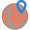 Navigator gps map location or geolocation road icon flat on a white background. eps 10 vector