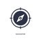 navigator icon on white background. Simple element illustration from user interface concept