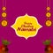 Navratri indian festival celebration background with vector kalash