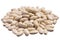 Navy Bean. Pile of grains, isolated white background.