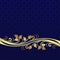 Navy blue Background decorated the elegant floral Border.