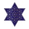 Navy blue and gold Jewish star