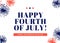 Navy Blue and Red Fireworks Fourth of July Card