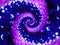 Navy blue violet flower spiral abstract fractal effect pattern background. Floral spiral abstract pattern fractal. Incredible navy