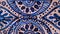 Navy blue and white detailed pottery pattern