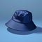 Navy Bucket Hat On Smooth Navy Surface - Hyperrealistic 3d Model