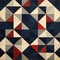 Navy Dominant Geometric Pattern: A Classic Americana Inspired Design