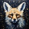 Navy Fox With Starry Head: Wildlife Muralism Inspired By Becky Cloonan And Damien Hirst