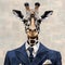 Navy Giraffe: Surreal Portraiture In A Hyper-realistic Style