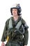 Navy jet fighter pilot isolated