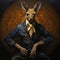 Navy Kangaroo In Rococo Decadence: A Dignified Art Painting