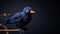 Navy Knitted Bird Sculpture: Two-dimensional Art Inspired By Caras Ionut And Daan Roosegaarde