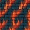 Navy Luminescence Beautiful Brick Wall Texture Tile Seamless Background. Generative AI